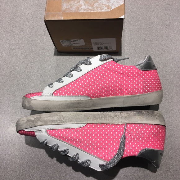 Golden Goose Superstar Sneaker Pink/Silver Dot NIB - Picture 5 of 8